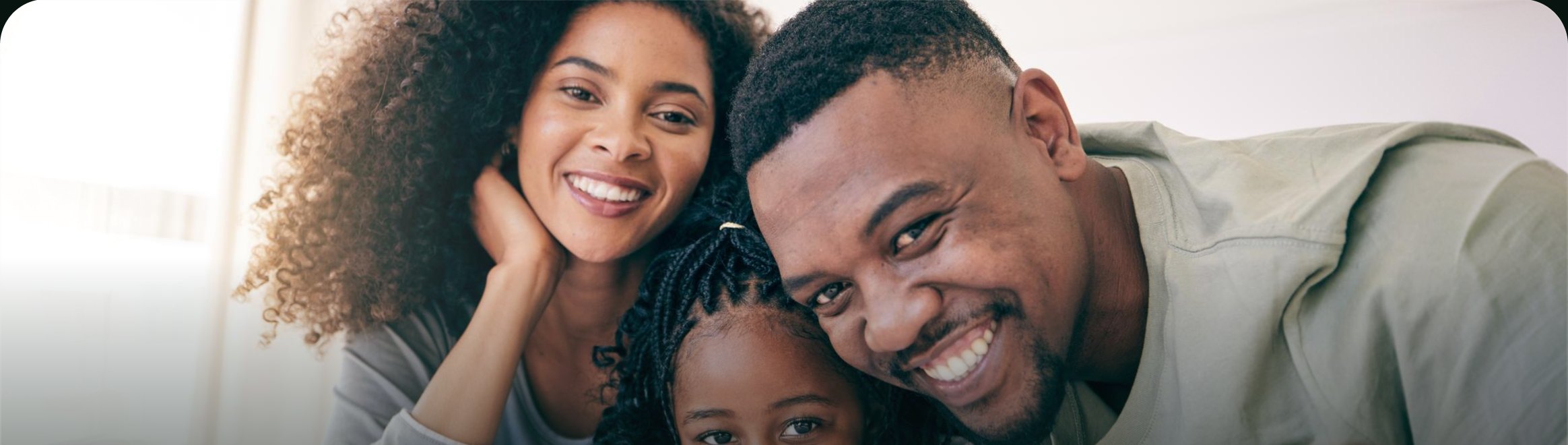 Happy family smiling together
